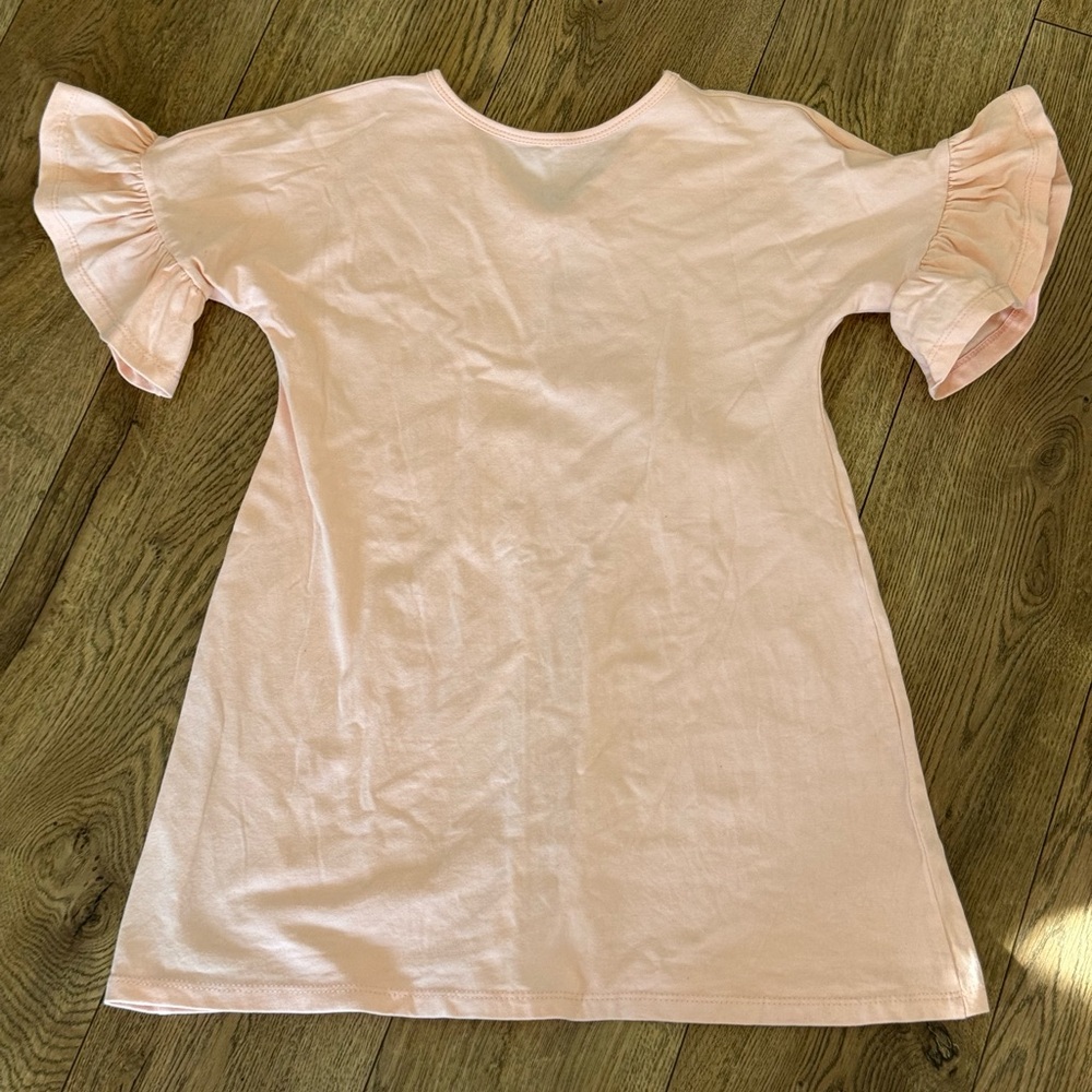 Alice + Ames Light Peach Ruffle Sleeve Dress
